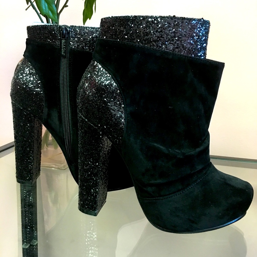 Black Bling Boots